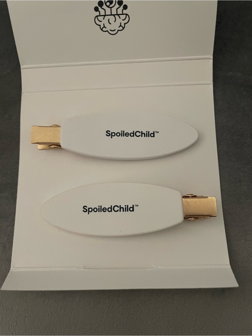 Spoiled Child White Hair Clips